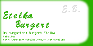 etelka burgert business card